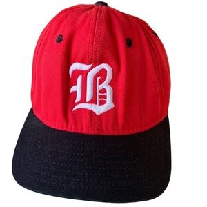 Vintage Birmingham Barons Baseball Hat Cap Black Red Delong  Snapback 80s 90s